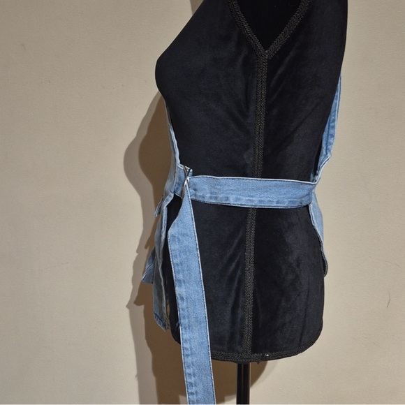 ZARA Asymmetrical Denim Utility Vest - Size XS/S (EUR XS / USA S / MEX 24-26) - Picture 4 of 9